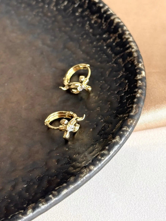 Kurdele Halka Küpe 14 Ayar Serisi