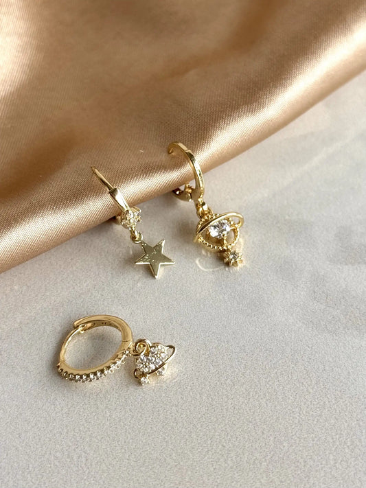 Gökyüzü 6'lı Set Küpe 14 Ayar Serisi