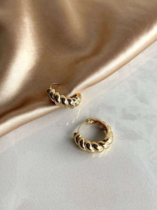 Bombe Sarmal Halka Küpe (3 Boy) 14 Ayar Serisi