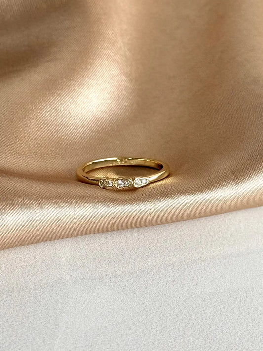 Vinatge Gömülü Taş Yüzük 14 Ayar Serisi