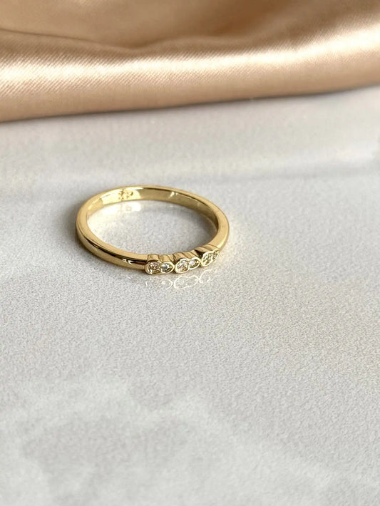 Vinatge Gömülü Taş Yüzük 14 Ayar Serisi