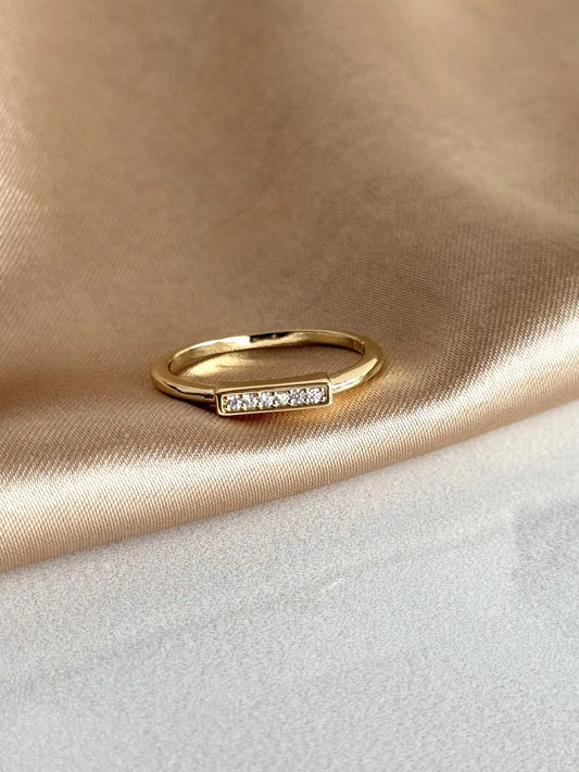 Dörtgen Yüzük 14 Ayar Serisi