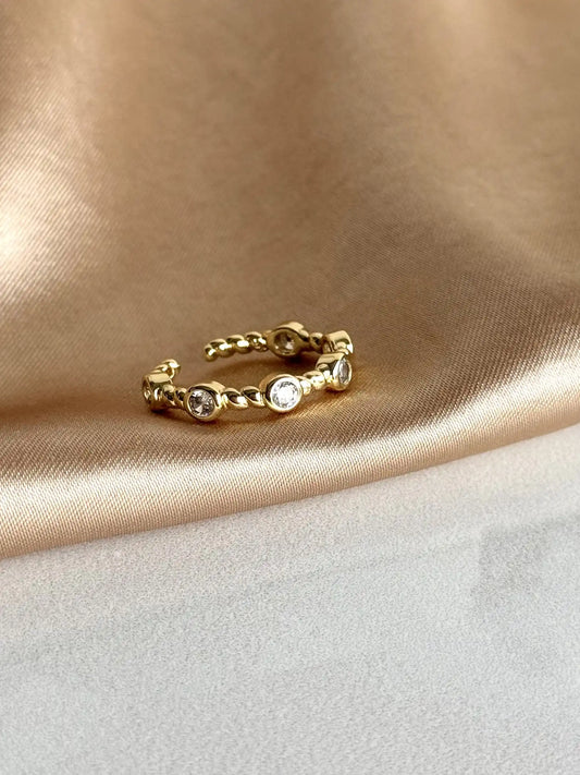 Burgu Taşlı Yüzük 14 Ayar Serisi