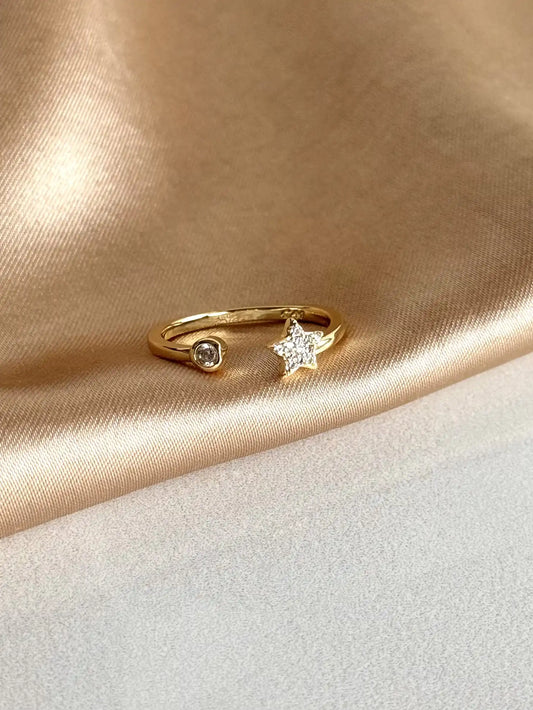 Yıldız Taşlı Yüzük 14 Ayar Serisi
