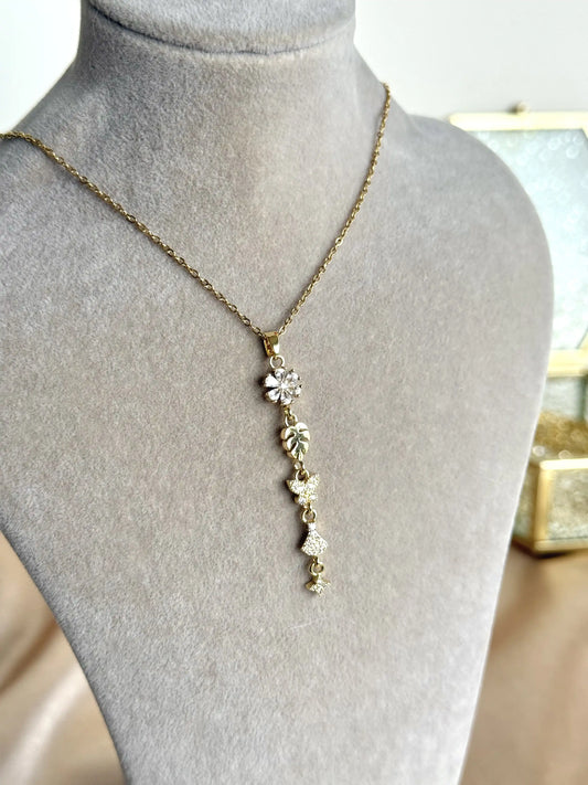 Yaprak Kelebek Y Kolye