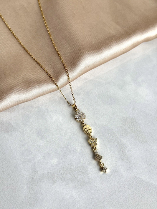 Yaprak Kelebek Y Kolye