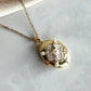 Altın Otantik Çiçek Madalyon Kolye