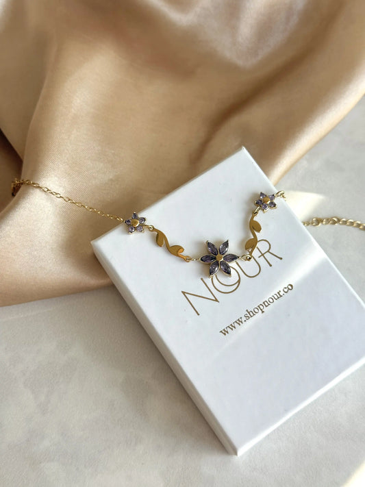 Çelik Mor Lotus Bileklik