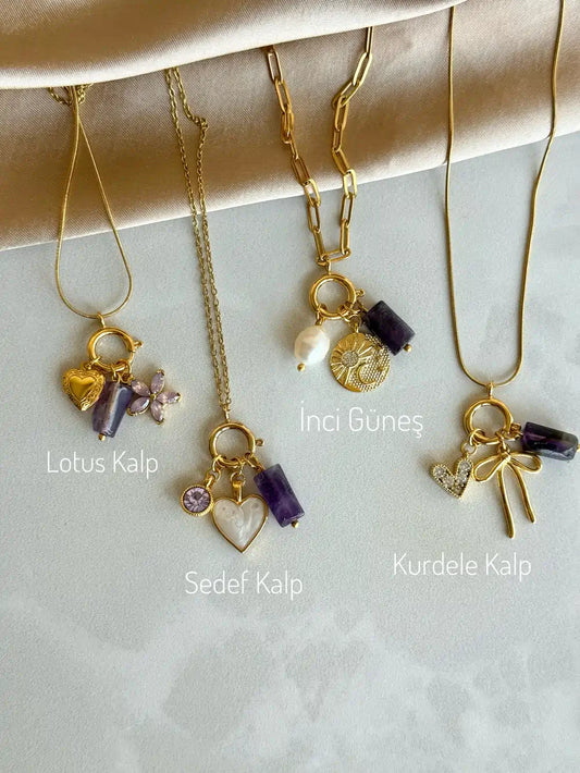 Ametist Charm Kolyeler