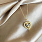 Arı Kalp Madalyon Kolye