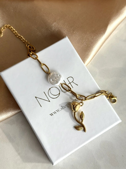 Çelik İnci Gül Bileklik