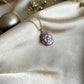 Mor Çiçek Madalyon Kolye