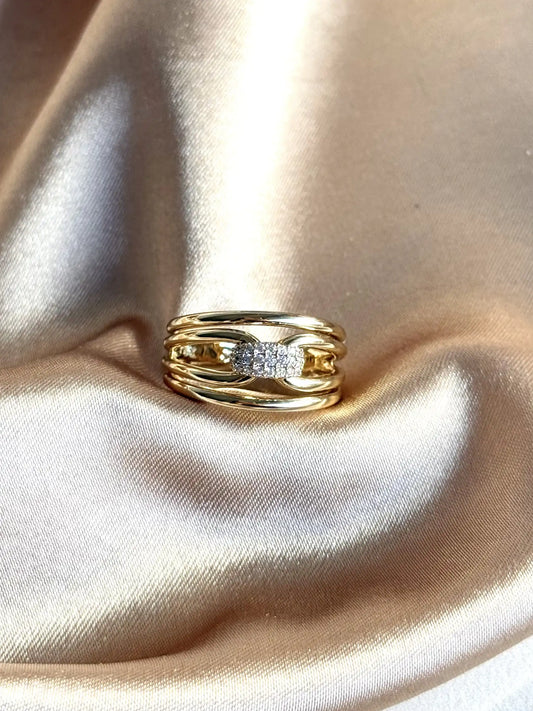 Taşlı İri Düğüm Yüzük 14 Ayar Serisi