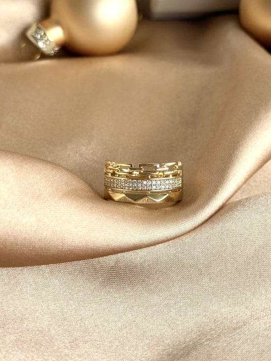 Çoklu Taşlı Yüzük 14 Ayar Serisi