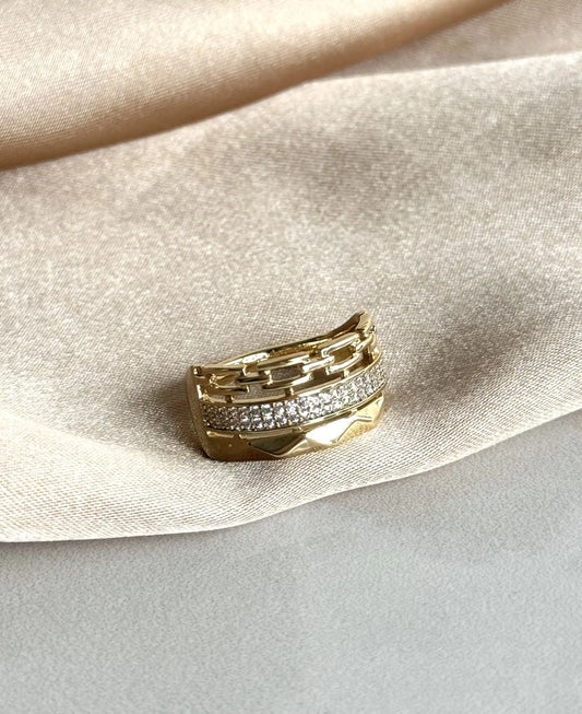 Çoklu Taşlı Yüzük 14 Ayar Serisi