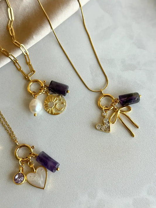 Ametist Charm Kolyeler