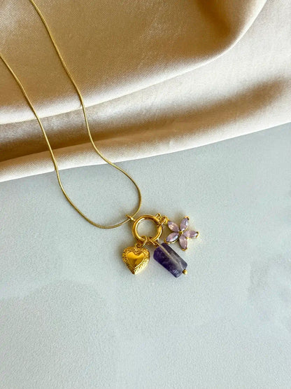 Ametist Charm Kolyeler