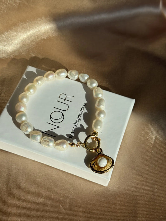 İnci Halka Charm Bileklik