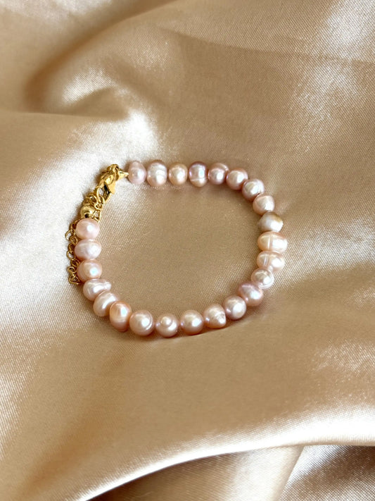 Minimal Pembe İnci Bileklik