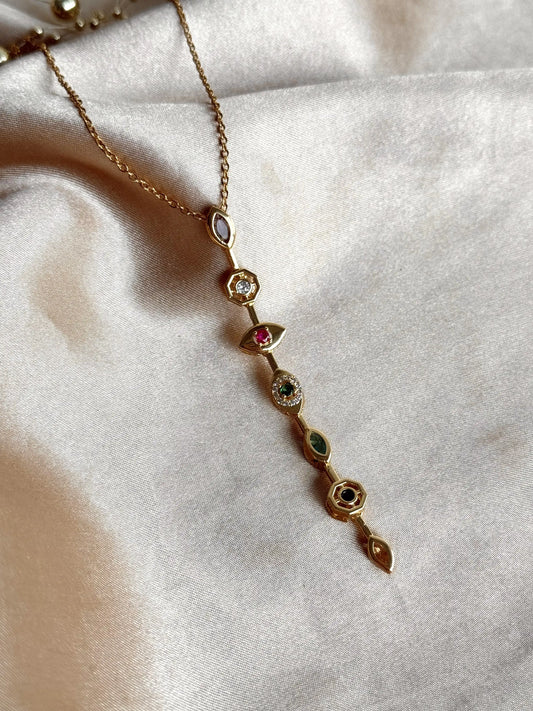 Renkli Göz Y Kolye