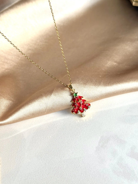 Renkli Yılbaşı Ağacı Kolye