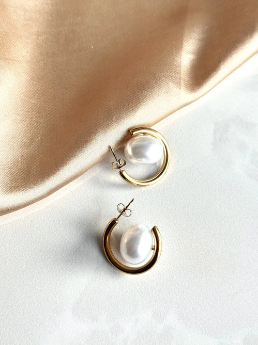 Çelik İnci Halka Küpe