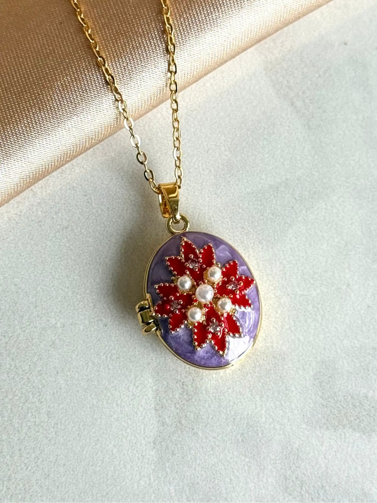 İncili Mor Otantik Madalyon