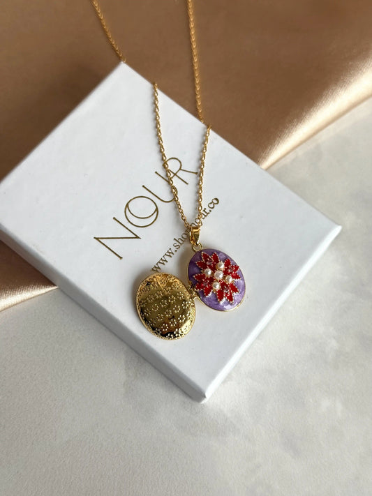 İncili Mor Otantik Madalyon