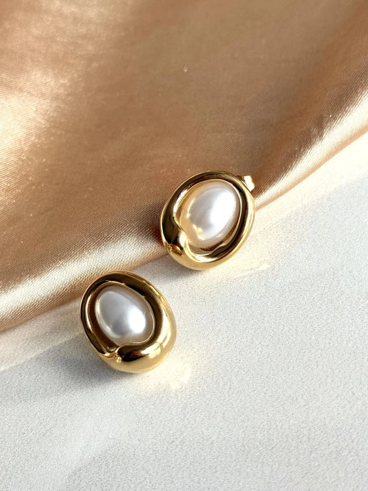 Çelik İnci Oval Küpe