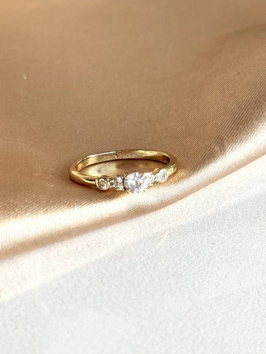 Taşlı Pırlanta Tasarım Yüzük 14 Ayar Serisi