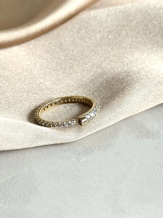 Minimal Tam Taşlı Yüzük 14 Ayar Serisi