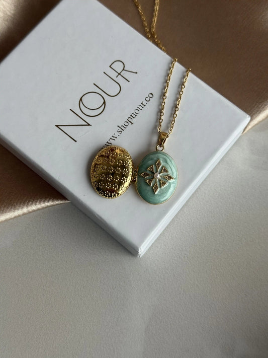 Yeşil İncili Yıldız Madalyon