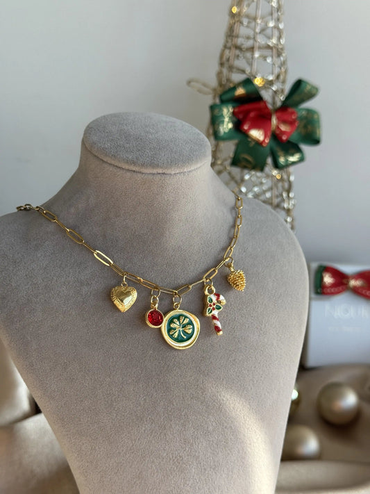 Yonca Kozalak Yılbaşı Kolyesi