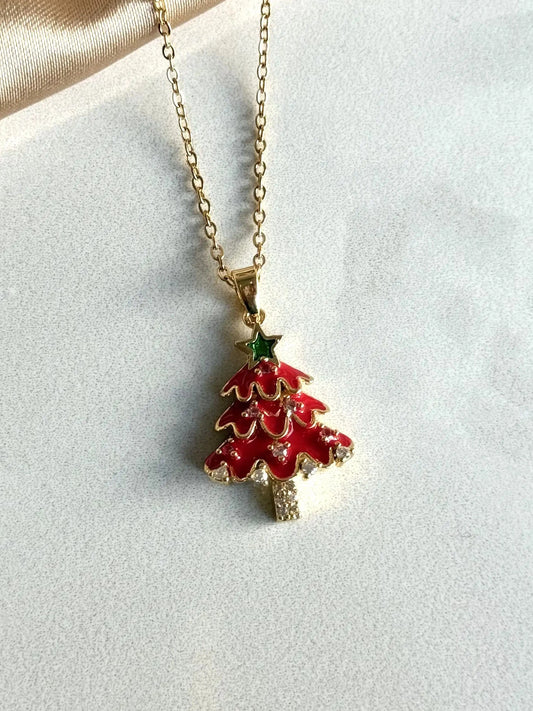 Renkli Yılbaşı Ağacı Kolye